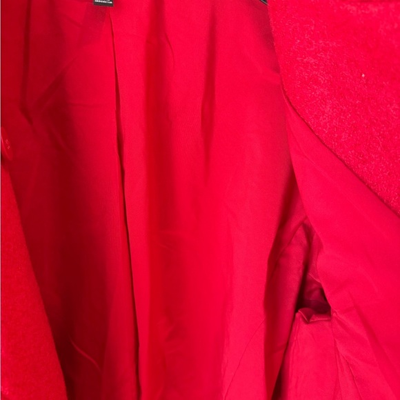 EUC Talbots Bold Red Military Style Wool Pea Coat SZ 14. Worn once; now too big. - Picture 8 of 11